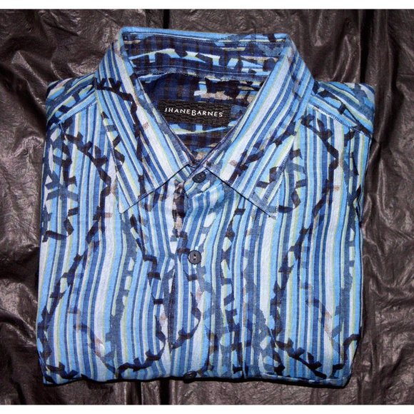 Jhane Barnes Mens Long Sleeve Button Front Shirt S - Picture 6 of 8